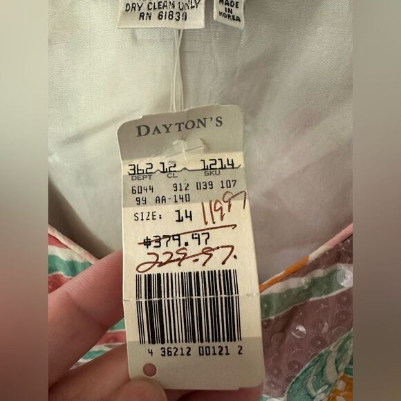 Rickie Freeman for Teri Jon Nites Vintage 80s Silk Sequin Blazer Size 14 FLAWED - Picture 3 of 9